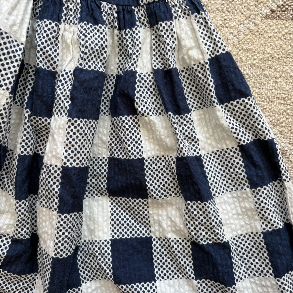 Sea New York Navy and Cream Gingham Midi Dress - Picture 5 of 5